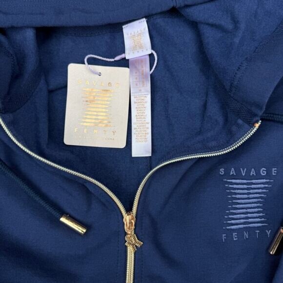 NWT SAVAGE X FENTY Forever Savage Hooded Onesie Size XS Royal Boss Blue - Picture 5 of 6